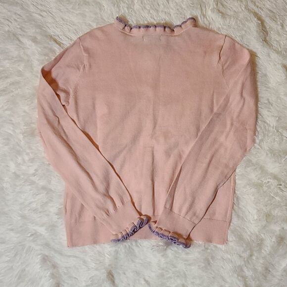Kids Ruffled Pink Cardigan XL - Picture 3 of 4